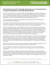 CSO Statement on the 2017 DCF High-Level Symposium